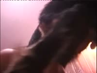 Kinky slut got smashed hard by dog's dick